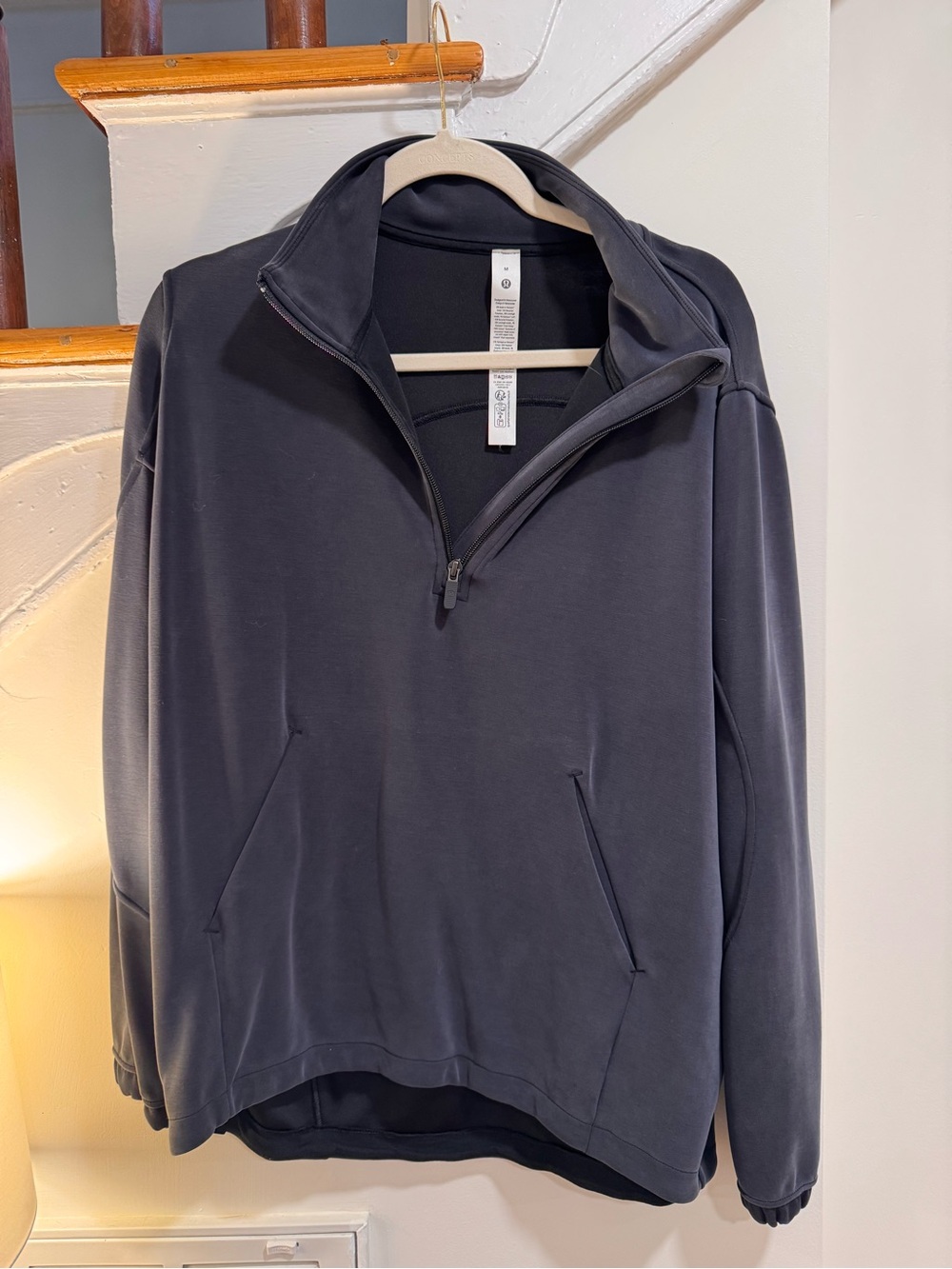 Lululemon Charcoal Quarter-Zip Pullover Sweater